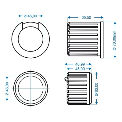 dimensiuni bucse alunecare BPW/Peitz ZAF/PAV – schema tehnic masuratori