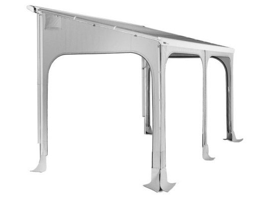 cort Thule Panorama montat fara panouri frontale si laterale, vedere deschisa