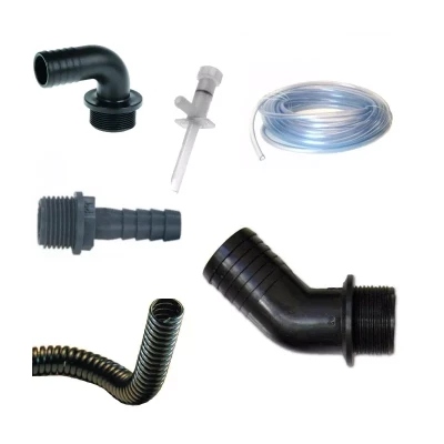 Foto cu continutul complet al kitului de conectare pentru rezervor apa