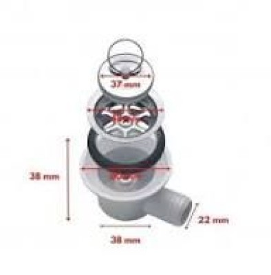 sifon Dometic 20 mm cu dimensiuni