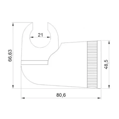 Suport pentru cap de dus Salvas cu dimensiuni