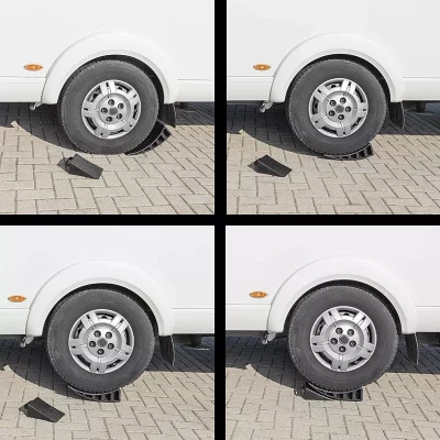 rampa nivelare folosita sub roata rulota